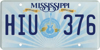 MS license plate HIU376