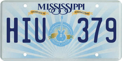MS license plate HIU379