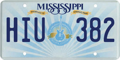 MS license plate HIU382