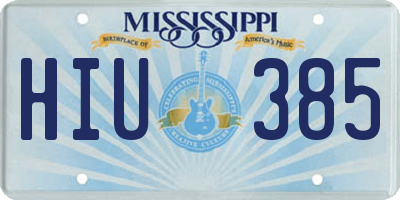 MS license plate HIU385