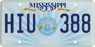 MS license plate HIU388