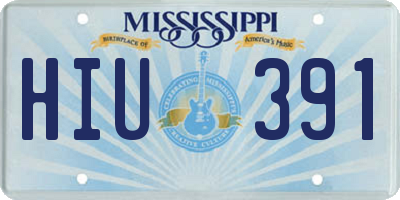 MS license plate HIU391
