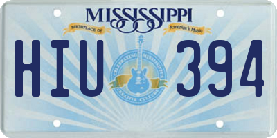 MS license plate HIU394
