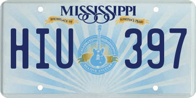 MS license plate HIU397