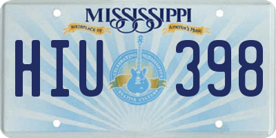 MS license plate HIU398