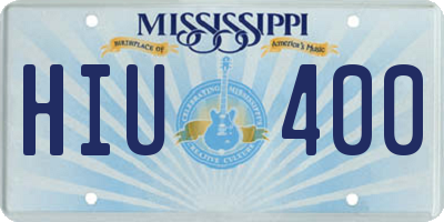 MS license plate HIU400