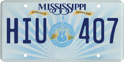 MS license plate HIU407