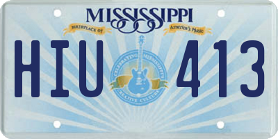 MS license plate HIU413