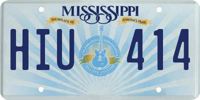MS license plate HIU414