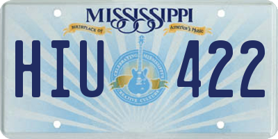 MS license plate HIU422