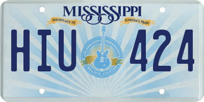MS license plate HIU424