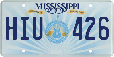 MS license plate HIU426
