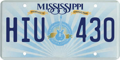 MS license plate HIU430