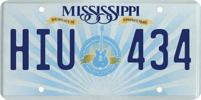 MS license plate HIU434