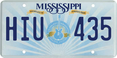 MS license plate HIU435