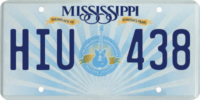 MS license plate HIU438