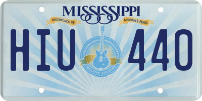 MS license plate HIU440