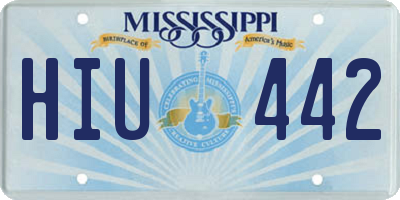 MS license plate HIU442