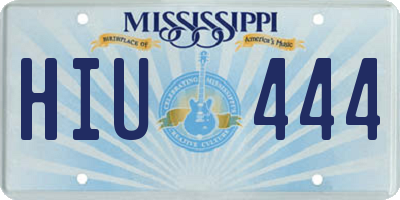 MS license plate HIU444