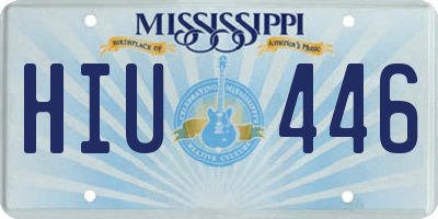 MS license plate HIU446