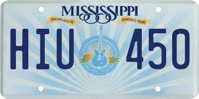 MS license plate HIU450