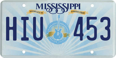 MS license plate HIU453