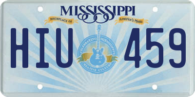 MS license plate HIU459