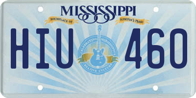 MS license plate HIU460