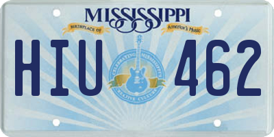 MS license plate HIU462