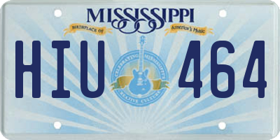 MS license plate HIU464