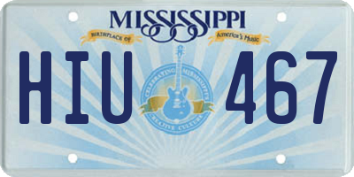 MS license plate HIU467
