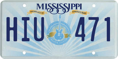 MS license plate HIU471