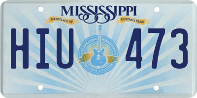 MS license plate HIU473