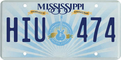 MS license plate HIU474