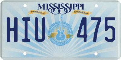 MS license plate HIU475