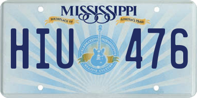 MS license plate HIU476