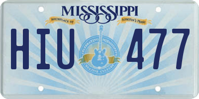 MS license plate HIU477
