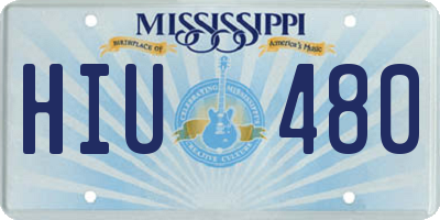 MS license plate HIU480