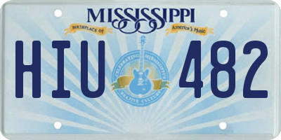 MS license plate HIU482