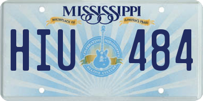 MS license plate HIU484