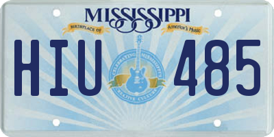 MS license plate HIU485