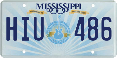 MS license plate HIU486