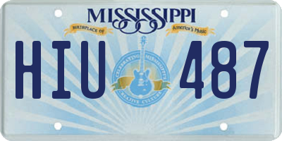 MS license plate HIU487
