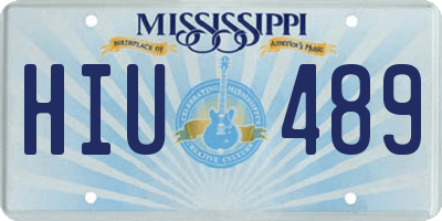 MS license plate HIU489