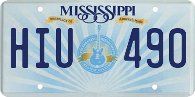 MS license plate HIU490