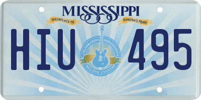MS license plate HIU495