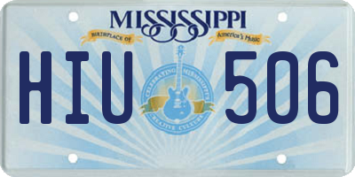 MS license plate HIU506