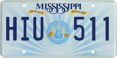 MS license plate HIU511