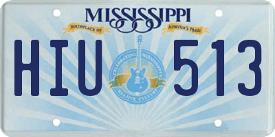 MS license plate HIU513