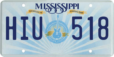MS license plate HIU518